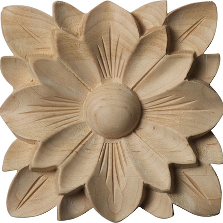 4 1/4W X 4 1/4H X 5/8P Springtime Square Rosette, Cherry